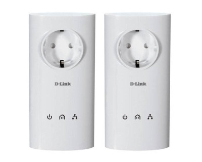 D-Link PowerLine AV Pass-through Adapter Kit DHP-P307AV/FR for Home Networking