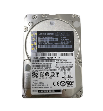 Lenovo 1.8TB SAS 12Gb/s 2.5 Nearline HDD w/ Tray for ThinkSystem DE2000H - 4XB7A14113