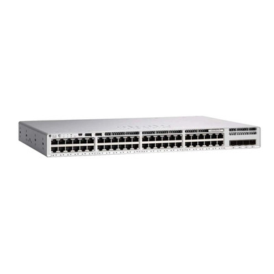 Cisco Catalyst 9300 48-Port PoE+ Switch 4X10G Uplinks Network Advantage - C9300L-48P-4X-A-RF - Mounted in Network Rack