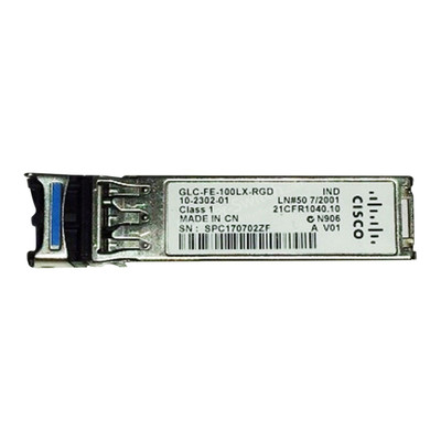 Cisco GLC-FE-100LX-RGD 100Mbps 100Base-LX Single-mode Fiber SFP Transceiver Module for 10km 1310nm Duplex LC Connector.