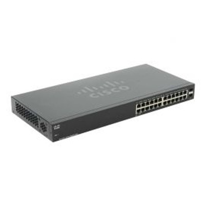 Cisco SG110-24 24-Port Gigabit Switch + 2 Mini Gbic Ports 1U for Networking Servers