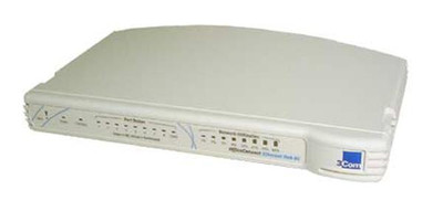 3Com OfficeConnect 8-Port Ethernet Hub for Small Offices 10Base-T Stackable Ethernet Hub
