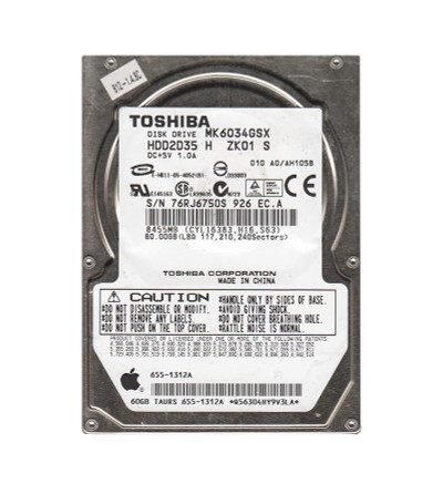 Toshiba 60GB 5400RPM SATA 2.5-Inch Hard Drive for ProLiant DL360p Gen8 Servers