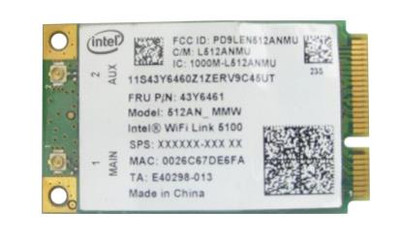 IBM Lenovo 5100 Wi-Fi Link Wireless LAN Card for ThinkPad T500 - Compatible with ThinkPad T500 laptops
