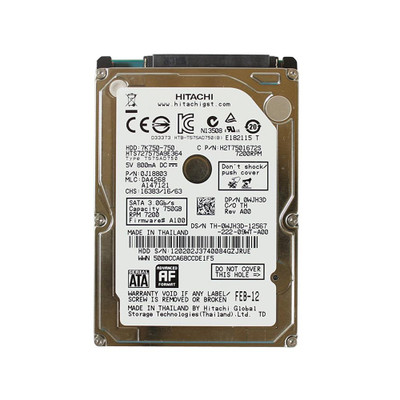 HGST Travelstar 7K750 750GB 7200RPM SATA Hard Drive 2.5 - H2T7501672S - Compatible with laptops and portable devices