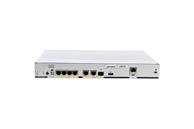 Cisco ISR 1100 Dual GE WAN Router with 802.11ac WiFi, compatible with C1111-4PWB, ideal for small business networks