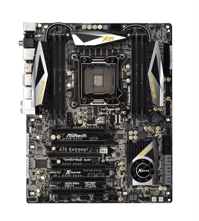 ASRock X79 Extreme7 LGA 2011 Intel X79 ATX Motherboard, Supports Core i7 Processors, 6x DIMM Slots, 7x SATA3 Ports