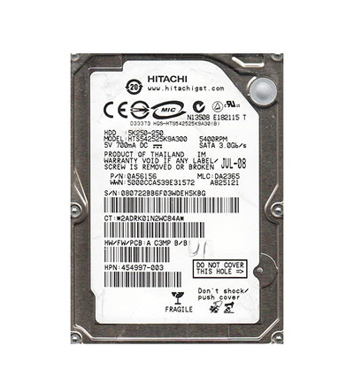 Hitachi Travelstar 5K250 250GB SATA Hard Drive for Laptops