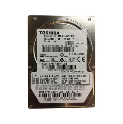 Toshiba 40GB 5400RPM IDE Ultra ATA/100 ATA-6 2.5 HDD for Laptops