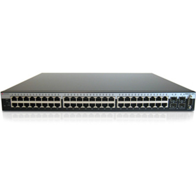 Enterasys B5K125-24P2-G 24x10/100/1000 AT-POE Switch with SFP Combo, 10GB Ports, Stacking TAA - Mounted in Network Rack