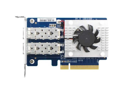QNAP QXG-10G2SF-CX4 Internal Ethernet Network Card for 1000 Mbit/s, compatible with servers, mounted in server rack
