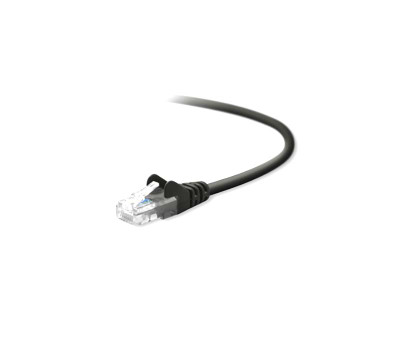 Belkin 1.7ft Cat5e RJ45 Snagless Network Patch Cable in Black for Networking Applications