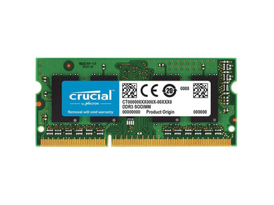 Crucial 8GB DDR3-1333MHz PC3-10600 SoDimm Memory Module for laptops and notebooks Crucial 8GB DDR3-1333MHz PC3-10600 SoDimm Memory Module for laptops and notebooks