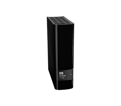 Western Digital My Book 2TB external hard drive for Mac, sleek black design, compatible with Mac computers