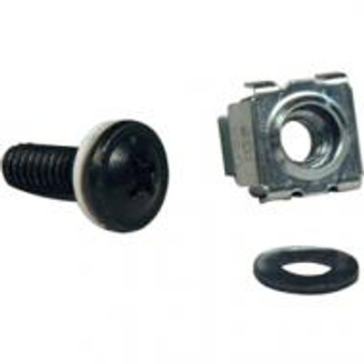 Tripp Lite cage nuts and bolts for server racks, compatible with ProLiant DL360p Gen8 servers.