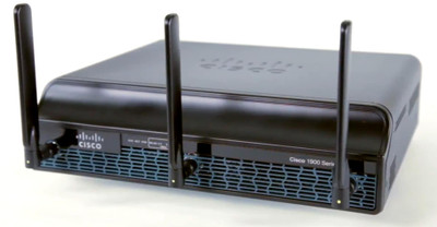 Cisco 1941 Router with ETSI Compliant WLAN, compatible with 802.11 a/b/g/n, part of the Cisco 1941W-E/K9 series