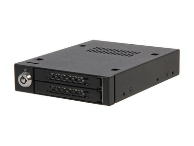 ICY DOCK MB992SK-B Full Metal 2 Bay 2.5 SATA/SAS HDD & SSD Mobile Rack - Compatible with Servers