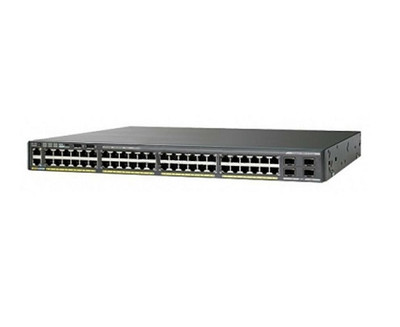 Cisco Catalyst 2960-Xr 48 Gige 4 X 1G Sfp Poe 740W Ip Lite switch mounted in a server rack Cisco Catalyst 2960-Xr 48 Gige 4 X 1G Sfp Poe 740W Ip Lite switch mounted in a server rack