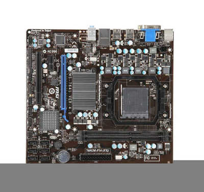 MSI Socket AM3+ AMD 760G + SB710 Chipset Micro-ATX Motherboard for AMD Processors - DDR3 Support, 6x SATA2 Slots