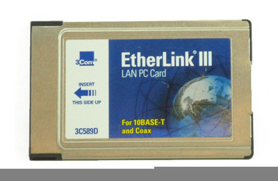3Com EtherLink III Single-Port RJ-45 10Mbps 10Base-T PC Card Network Adapter for laptops and notebooks