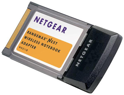 NetGear WN511B RangeMax Next CardBus Wireless Notebook Adapter for 802.11b/g/n networks