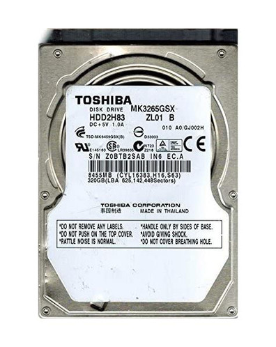 Toshiba 320GB 5400RPM SATA 3Gbps 8MB Cache 2.5 Internal Hard Drive for laptops