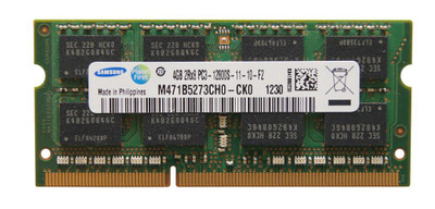 Samsung 4GB PC3-12800 DDR3-1600MHz SoDimm Memory Module for laptops