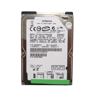 Hitachi Travelstar 5K120 Series 120GB 5400RPM IDE Hard Drive for 2.5-inch Drive Bay