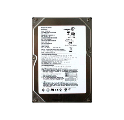 Seagate BarraCuda 7200.7 40GB IDE Hard Drive 7200RPM 2MB Cache 3.5 - Compatible with CE devices