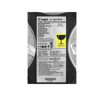 9R5002-303 - Seagate U10 Series 10.2GB 5400RPM IDE Ultra ATA/66 ATA-5 512KB Cache CE 3.5-Inch Hard