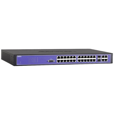 Adtran NetVanta 1234 Layer 2 Ethernet Switch, 24x 10/100Base-TX LAN, 2x SFP, 2x 10/100/1000Base-T LAN - 1700594