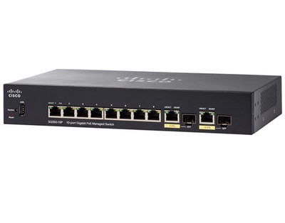 Cisco SG350-10MP-K9-RF 8 Port PoE Switch with 128W Power Budget for ProLiant DL360p Gen8 Servers Cisco SG350-10MP-K9-RF 8 Port PoE Switch with 128W Power Budget for ProLiant DL360p Gen8 Servers