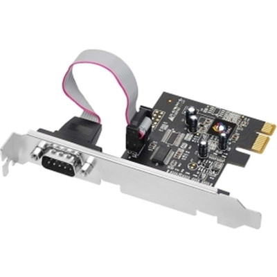 SIIG 1-port PCI Express Serial Adapter RS-232 DB-9 Male 1 Pack - Compatible with ProLiant DL360p Gen8 Servers