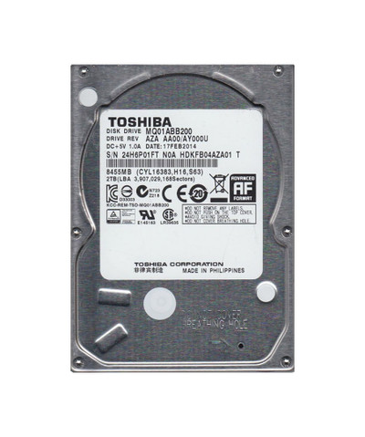 Toshiba 2TB 5400RPM SATA 2.5 Hard Drive for HDKFB04AZA01 - Server Storage Solution