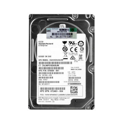 HPE 600GB SAS 12Gb/s Hot-Swappable Hard Drive for ProLiant Servers - 2.5-Inch 512n - EG000600JWJNP-1