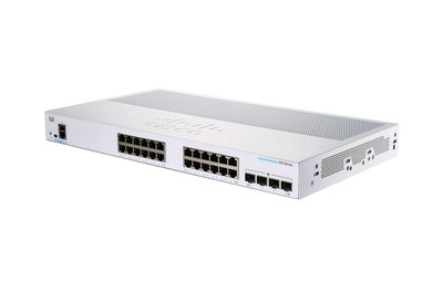 Cisco Business 350 Switch with 24 10/100/1000 Ports and 4 10 Gigabit SFP+ - Ideal for Small Business Networks