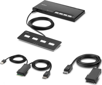 Belkin F1DN104MOD-PP-4 4K Ultra HD HDMI KVM Switch for ProLiant DL360p Gen8 Servers