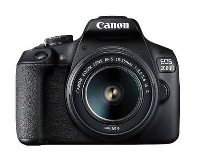 Canon EOS 2000D SLR Camera with EF-S 18-55 IS II Lens, ideal for photography enthusiasts, compatible with Canon cameras