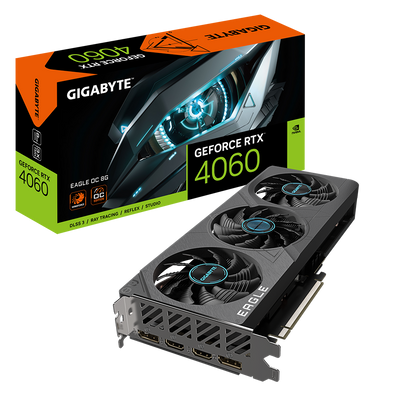 Gigabyte EAGLE GeForce RTX 4060 OC 8G GPU - 8GB GDDR6 - Compatible with RTX 4060 - Gaming Graphics Card