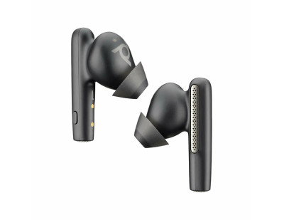 HP POLY Voyager Free 60 Carbon Black Wireless Earbuds with Basic Charging Case - Compatible with HP devices