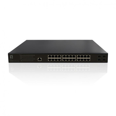 LevelOne GEP-2861 Managed Switch 24 Port Gigabit Ethernet Rackmount Switch for Network Switching