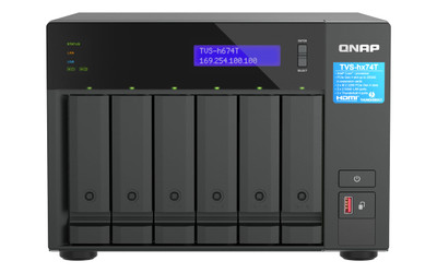 QNAP TVS-h674T-i5-32G 6 Bay Tower NAS, Intel Core i5, 32GB RAM, for data storage and backup.