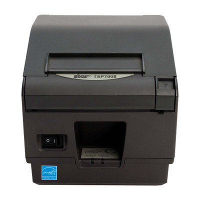 Star Micronics TSP743II-24 Thermal Transfer Printer in Gray, 250 mm/sec, for high-speed printing in retail settings