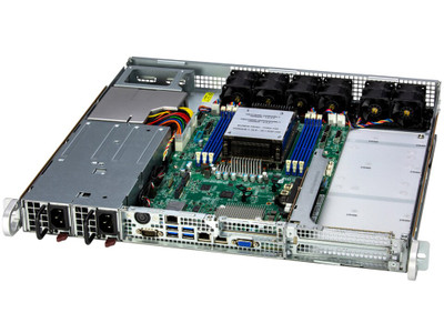 SuperMicro AS-1115S-FWTRT AMD SoC 1U Rack Server Barebone - Black, compatible with server racks