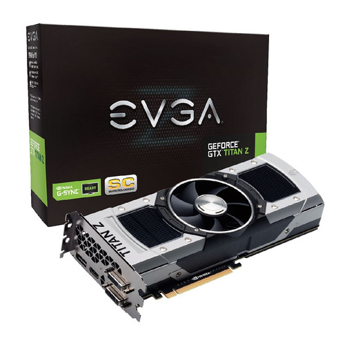 12g-p4-3992-kr - EVGA Nvidia GeForce GTX TITAN Z 12GB 768-Bit GDDR5 4096 x 2160 PCI Express 3 Graphics Card