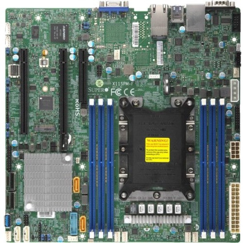 MBD-X11SPM-F-O SuperMicro Socket LGA 3647 Intel C621 Chipset Intel Xeon Scalable Processors Support DDR4 6x DIMM 12x SATA3 6.0Gb/s Micro-ATX