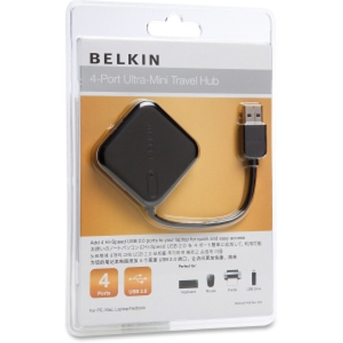F5U407TT - Belkin Components 4 Port USB 2.0 Ultra Mini Hub - 4 x USB 2.0 USB Downstream 1 x USB 2.0 USB Upstream - External