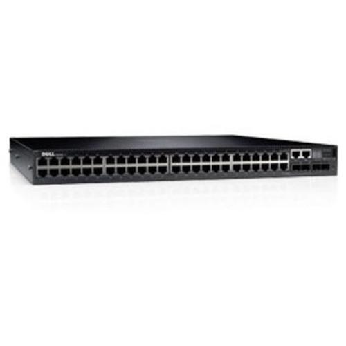 463-7709 - Dell Networking N3048 48 x Ports 10/100/1000Base-T + 2 x Ports SFP+ 2 x Ports 1000Base-T Combo Gigabit Ethernet Rack-Mountable 1U Layer 3 Managed Network Switch