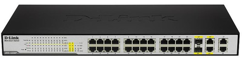 DES-1228P D-Link Web Smart 24-Ports PoE 10/100 + (4) 1000Base-T Ports + 2 Combo Ports Switch