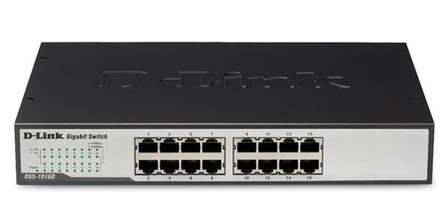 DGS-1016D D-Link 16-Ports 1Gbps 10/100/1000Base-T Unmanaged Layer 2 Switch